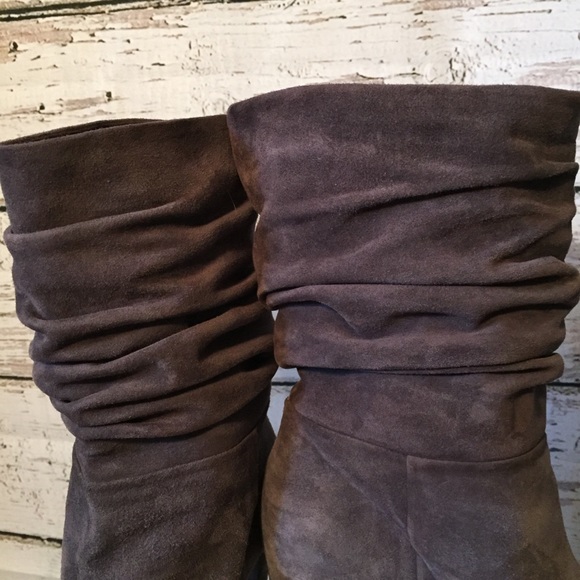Roberto del Carlo slouch grey heeled boots 8.5 - Picture 7 of 13